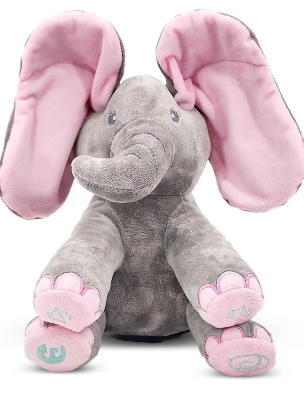 Dimple Kaia Peek-A-Boo Elephant Interactive Singing Plush Toy NWT - Picture 2 of 12